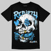 Jordan 11 Low University Blue DopeSkill T-Shirt Rebirth Graphic Streetwear - Black