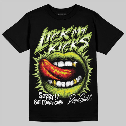 Jordan 13 Retro Bright Cactus DopeSkill T-Shirt Lick My Kicks Graphic Streetwear - Black