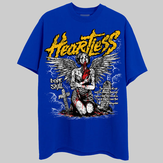 Royal Blue Sneakers DopeSkill Royal Blue T-Shirt Heartless Graphic Streetwear 