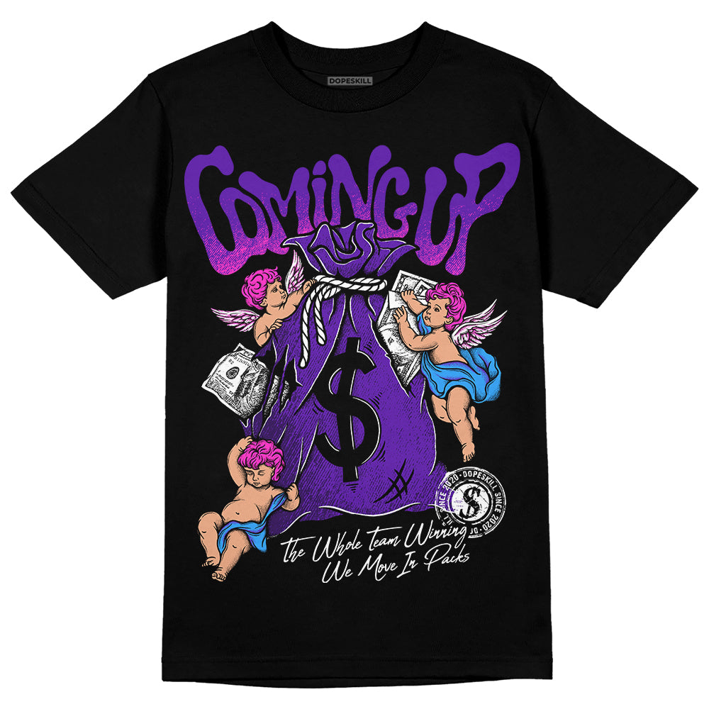 Dunk Low Championship Court Purple DopeSkill T-Shirt Money Bag Coming Up Graphic Streetwear - Black