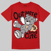 Jordan 4 Toro Bravo DopeSkill T-Shirt Out Here Being Cute Graphic Streetwear - red