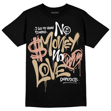 TAN Sneakers DopeSkill T-Shirt No Money No Love Typo Graphic Streetwear - Black