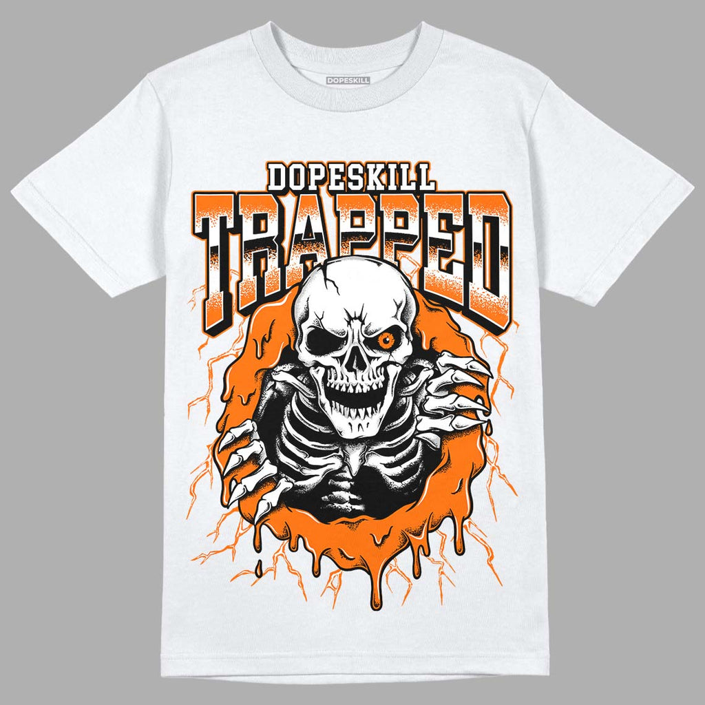 Orange, Black & White Sneakers DopeSkill T-Shirt Trapped Halloween Graphic Streetwear - White