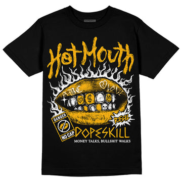 Dunk Low Championship Goldenrod (2021) DopeSkill T-Shirt Hot Mouth Graphic Streetwear - Black