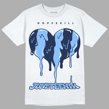 Jordan 5 Midnight Navy DopeSkill T-Shirt Juneteenth Heart Graphic Streetwear