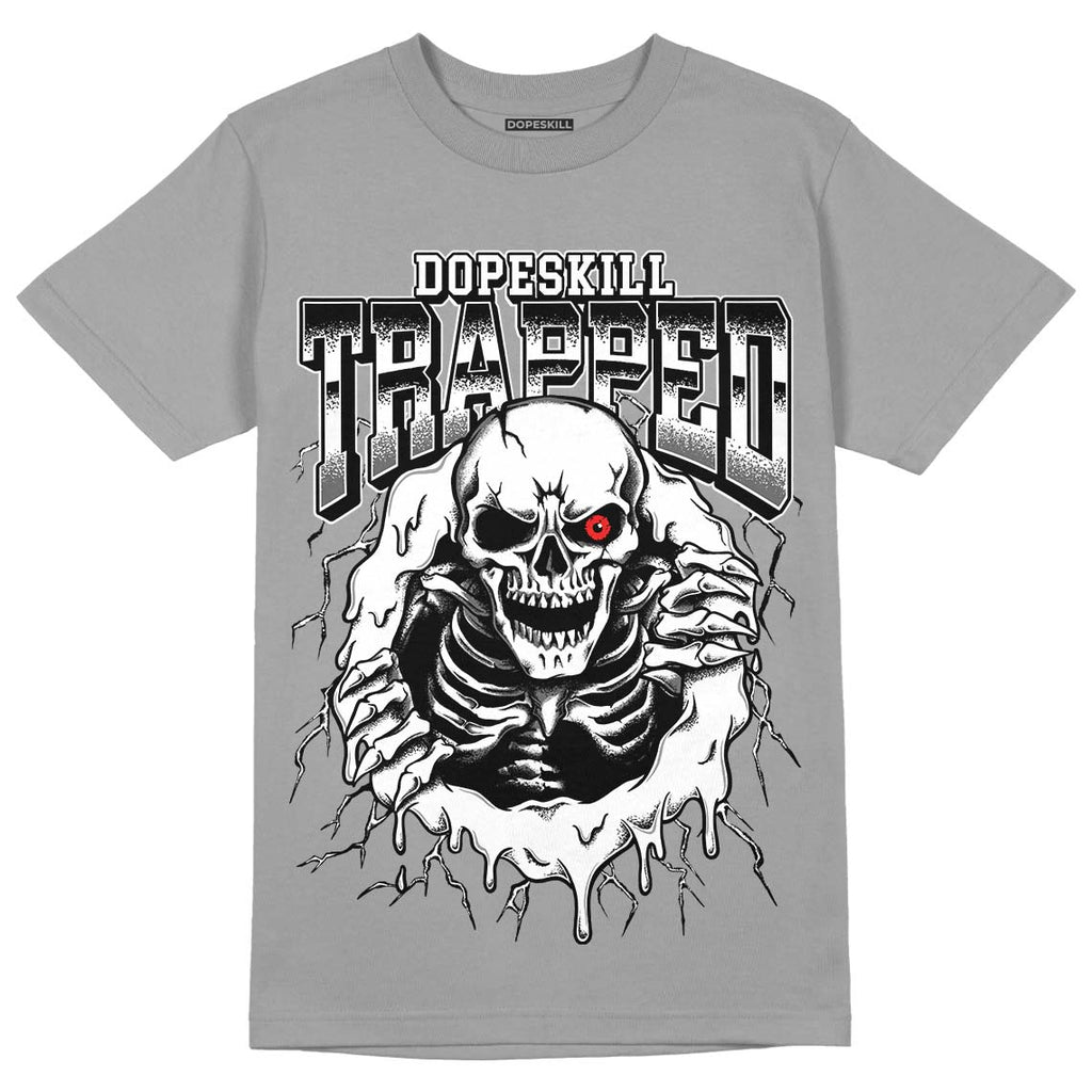 Jordan 9 Particle Grey DopeSkill Particle Grey T-Shirt Trapped Halloween Graphic Streetwear 