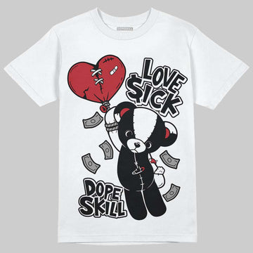 Jordan 14 Retro ‘Black Toe’ DopeSkill T-Shirt Love Sick Graphic Streetwear - White