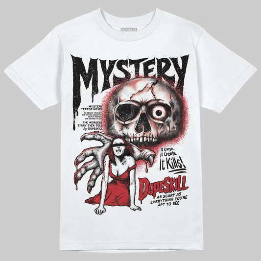 Jordan 5 Retro Fire Red Black Tongue (2025) DopeSkill T-Shirt Mystery Ghostly Grasp Graphic Streetwear - White