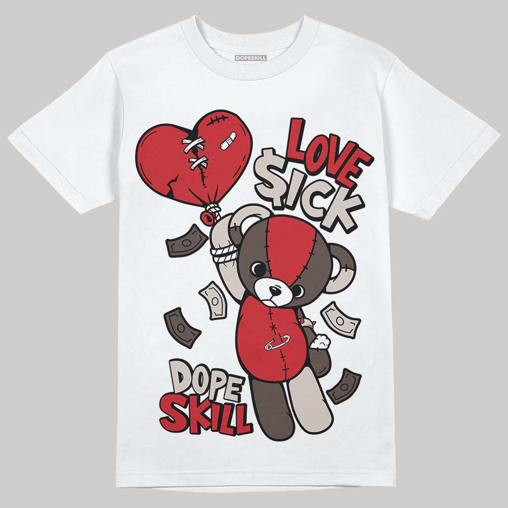 Adidas Samba OG Cloud White Better Scarlet Supplier Colour DopeSkill T-Shirt Love Sick Graphic Streetwear - White