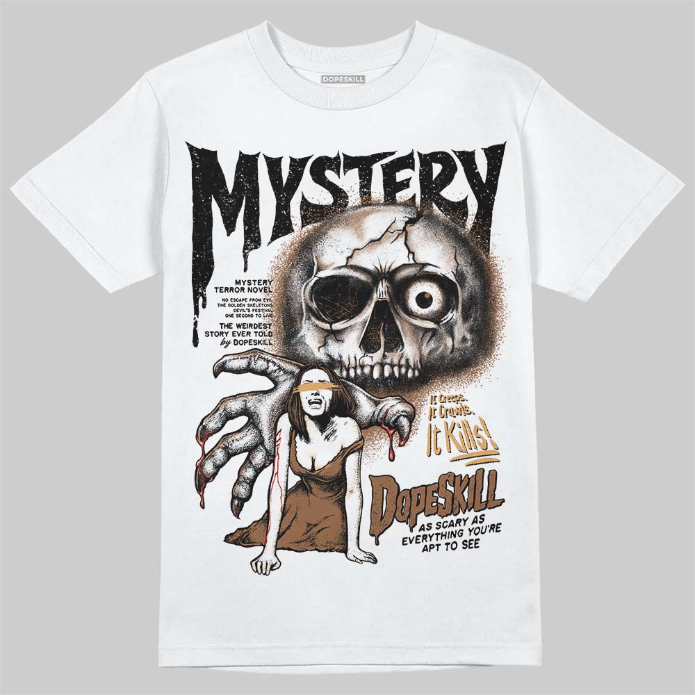 Jordan 1 High OG Black Metallic Gold DopeSkill T-Shirt Mystery Ghostly Grasp Graphic Streetwear - White 