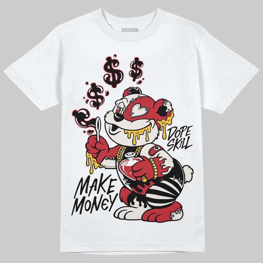 Jordan 4 “Flight Club” DopeSkill T-Shirt Make Money Graphic Streetwear - White