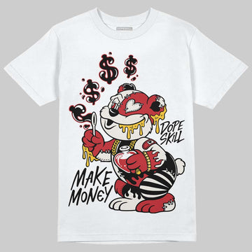 Jordan 4 “Flight Club” DopeSkill T-Shirt Make Money Graphic Streetwear - White