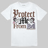 Harris Tweed x Dunk Low Denim Turquoise and Baroque Brown DopeSkill T-Shirt Protect Me From Evil Graphic Streetwear - White