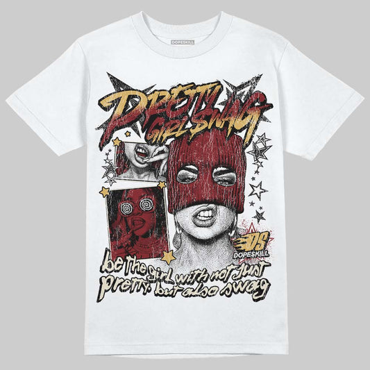 Dunk Low SE Sisterhood Sail Team Red W DopeSkill T-Shirt Pretty Girl Swag Graphic Streetwear - White