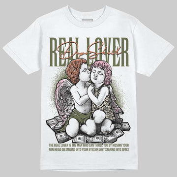 SB Dunk Low Pro x Arts-Rec Skateshop Rust Pink and Rough Green DopeSkill T-Shirt Real Lover Graphic Streetwear - White 