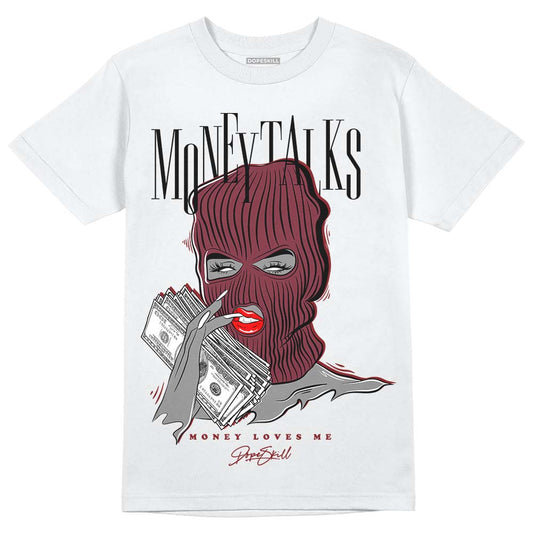 Jordan 1 Retro High OG “Team Red” DopeSkill T-Shirt Money Talks Graphic Streetwear - White