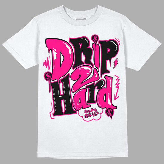 Jordan 1 Low GS “Fierce Pink” Dopeskill T-Shirt Drip Too Hard Graphic Streetwear - White