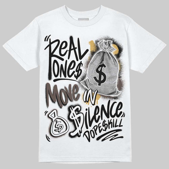 Adidas Samba OG C ‘Black Gum’ DopeSkill T-Shirt Real Ones Move In Silence Graphic Streetwear - White