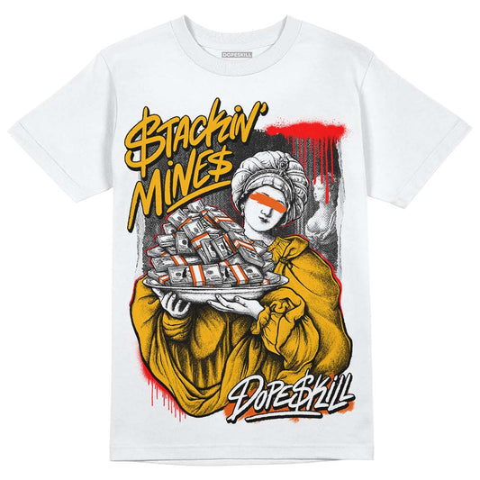 Dunk Low Championship Goldenrod (2021) DopeSkill T-Shirt Stackin Mines Graphic Streetwear - White