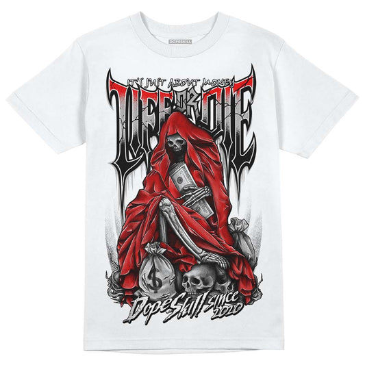 Jordan 1 Low OG “Shadow” DopeSkill T-Shirt Life or Die Graphic Streetwear - White