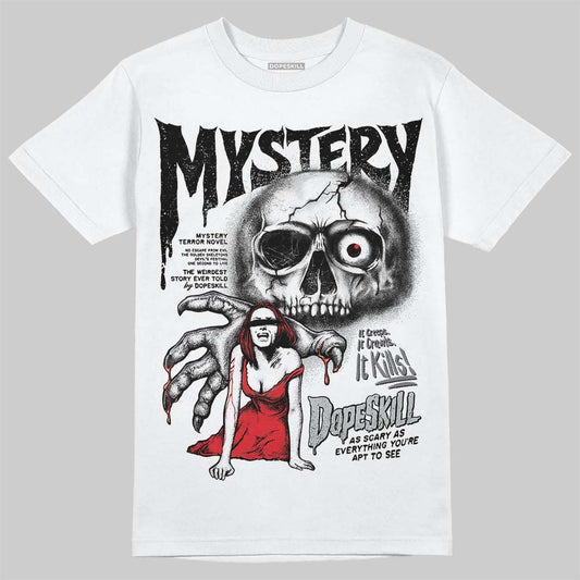 Jordan 12 Black Wolf Grey DopeSkill T-Shirt Mystery Ghostly Grasp Graphic Streetwear - White 