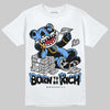 Jordan 5 Black University Blue DopeSkill T-Shirt Born To Be Rich Graphic Streetwear - White