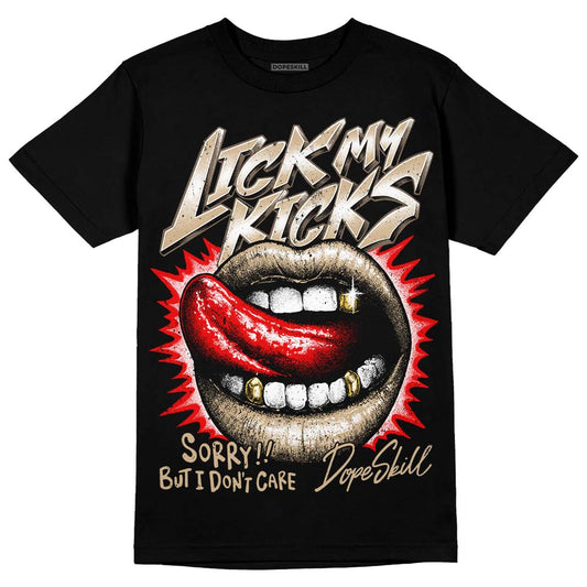 TAN Sneakers DopeSkill T-Shirt Lick My Kicks Graphic Streetwear - Black