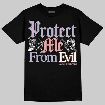 Harris Tweed x Dunk Low Denim Turquoise and Baroque Brown DopeSkill T-Shirt Protect Me From Evil Graphic Streetwear - Black