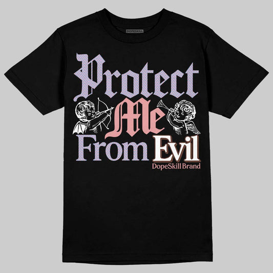 Harris Tweed x Dunk Low Denim Turquoise and Baroque Brown DopeSkill T-Shirt Protect Me From Evil Graphic Streetwear - Black