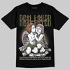 SB Dunk Low Pro x Arts-Rec Skateshop Rust Pink and Rough Green DopeSkill T-Shirt Real Lover Graphic Streetwear - Black