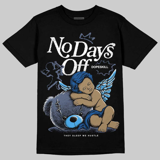 Jordan 11 Retro Low Diffused Blue DopeSkill T-Shirt New No Days Off Graphic Streetwear - Black