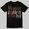 Harris Tweed x Wmns Dunk Low 'Sesame' DopeSkill T-Shirt Protect Me From Evil Graphic Streetwear - black