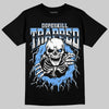 Jordan 5 Black University Blue DopeSkill T-Shirt Trapped Halloween Graphic Streetwear - Black