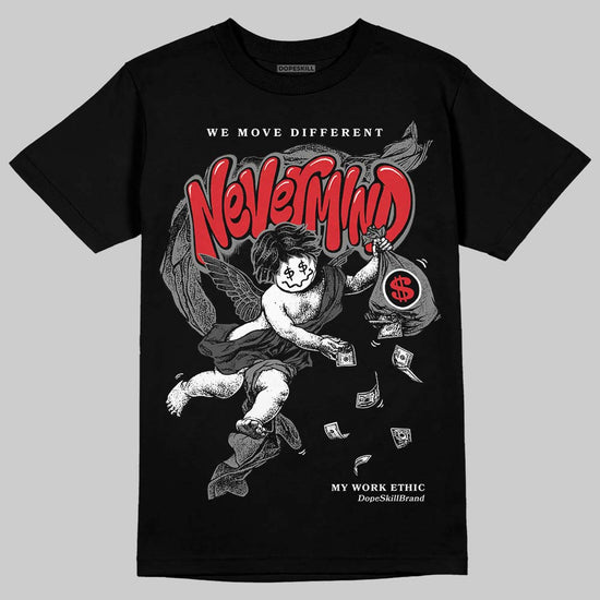 Jordan 10 Retro Shadow (2025) DopeSkill T-Shirt Nevermind Graphic Streetwear - Black