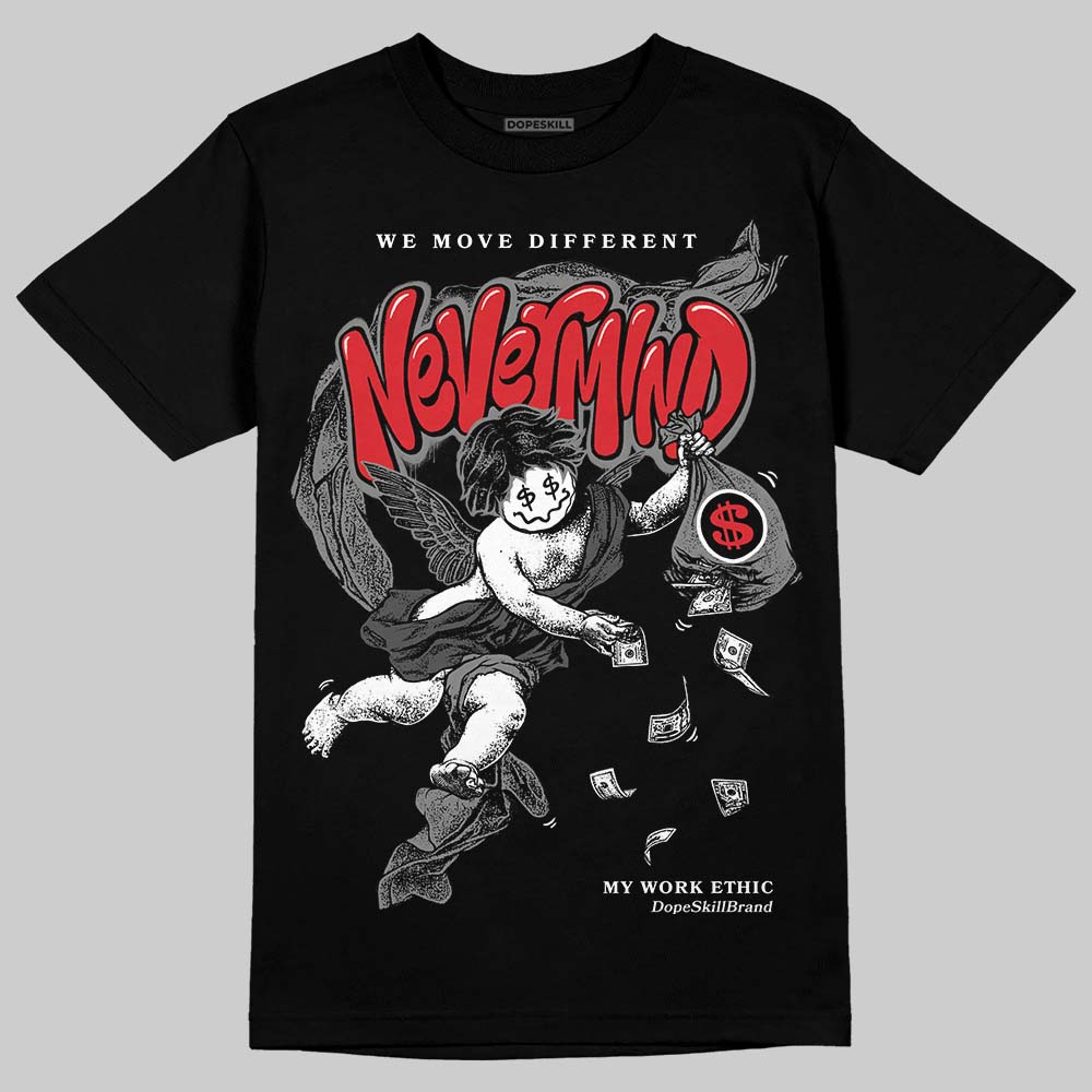 Jordan 10 Retro Shadow (2025) DopeSkill T-Shirt Nevermind Graphic Streetwear - Black