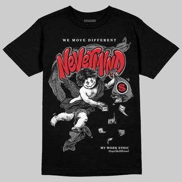 Jordan 10 Retro Shadow (2025) DopeSkill T-Shirt Nevermind Graphic Streetwear - Black