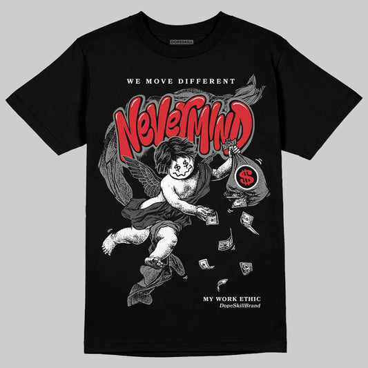 Jordan 10 Retro Shadow (2025) DopeSkill T-Shirt Nevermind Graphic Streetwear - Black