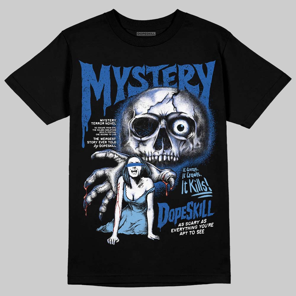 Air Foamposite One “International Blue” DopeSkill T-Shirt Mystery Ghostly Grasp Graphic Streetwear - Black