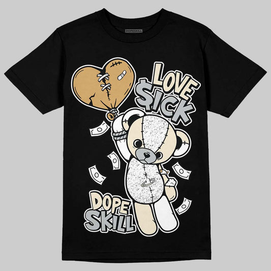 Jordan 5 Retro Reverse Metallic DopeSkill T-Shirt Love Sick Graphic Streetwear - Black