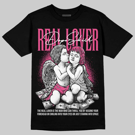 Asics Gel-1130 Pink Glo/ Black DopeSkill T-Shirt Real Lover Graphic Streetwear - Black