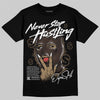 Jordan 1 Low OG “Mocha” DopeSkill T-Shirt Never Stop Hustling Graphic Streetwear - Black