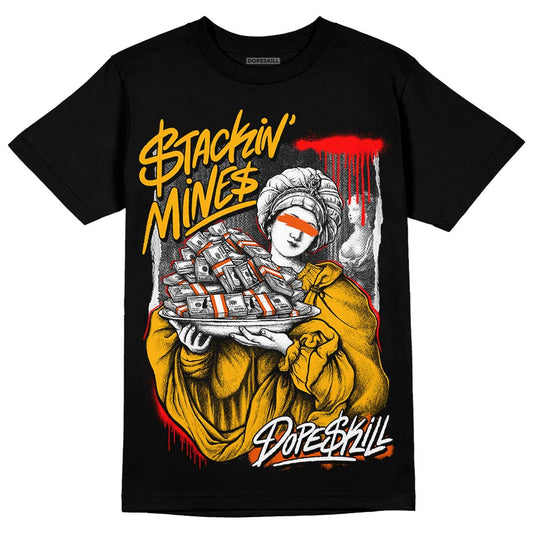Dunk Low Championship Goldenrod (2021) DopeSkill T-Shirt Stackin Mines Graphic Streetwear - Black