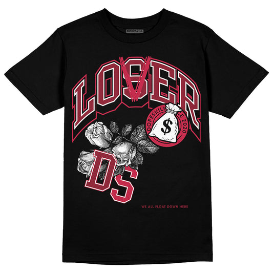 Jordan 1 Retro High '85 OG Metallic Burgundy DopeSkill T-Shirt Loser Lover Graphic Streetwear - Black