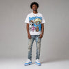 UNC 11s DopeSkill Oversize Print T-Shirt Pour Up Graphic