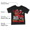 Red Thunder 4s DopeSkill Toddler Kids T-shirt Born To Be Rich Graphic