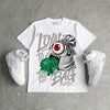 White Metallic 5s DopeSkill T-Shirt Loyal To The Bag Graphic