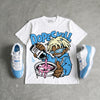 UNC 11s DopeSkill Oversize Print T-Shirt Pour Up Graphic