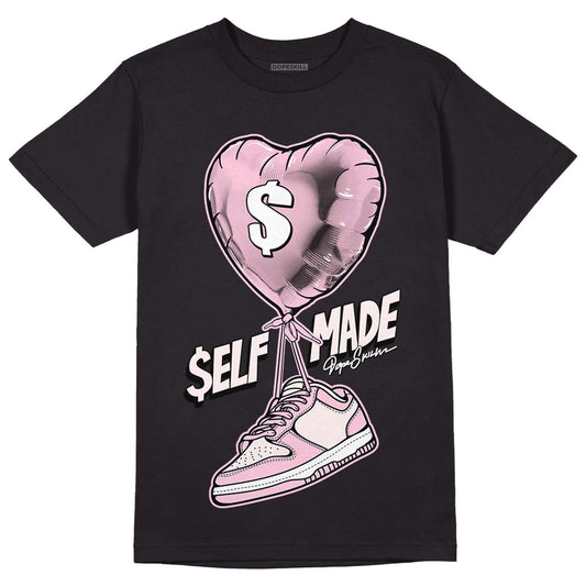 Dunk Low LX Pink Foam DopeSkill T-Shirt Self Made Graphic Streetwear - Black