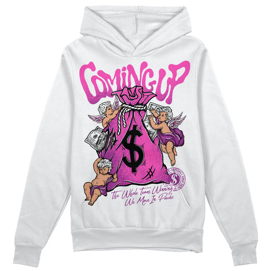 Jordan 4 GS “Hyper Violet” DopeSkill Hoodie Sweatshirt Money Bag Coming Up Graphic Streetwear - White