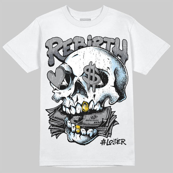 Jordan 5 Retro Wolf Grey DopeSkill T-Shirt Rebirth Graphic Streetwear - White